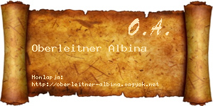 Oberleitner Albina névjegykártya